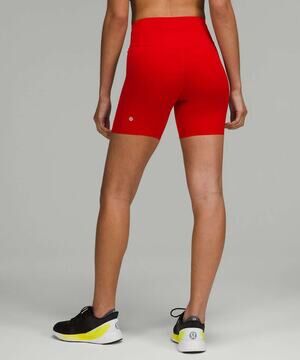 Lululemon Base Pace HR Short Biker 6” Size 4 Dark Red
